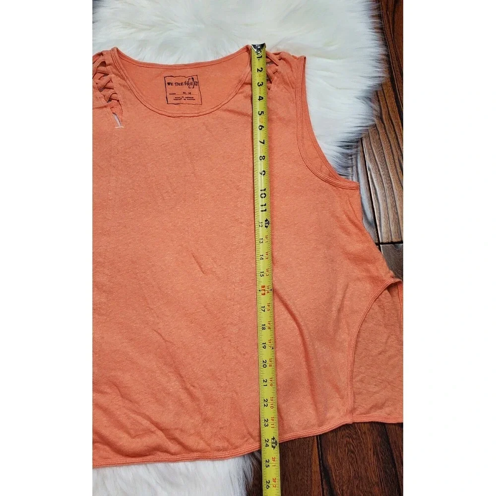 Free People | We The Free Linen Blend Tank Women's size Medium Orange